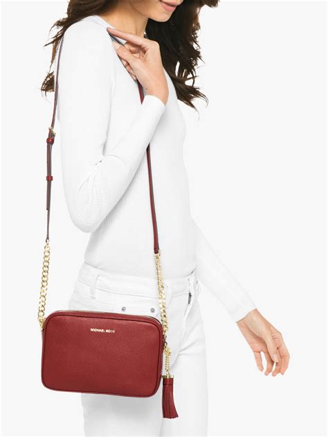 michael kors woven leather camera bag|Michael Kors camera crossbody.